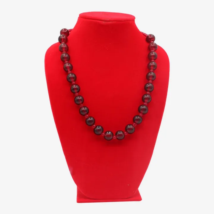 Red Color Glass Fancy Mala/Necklace For Women 8"