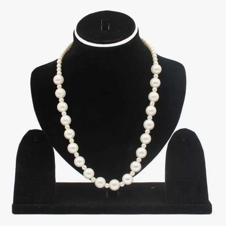 White Color Fancy Moti Mala/Necklace For Women 8"
