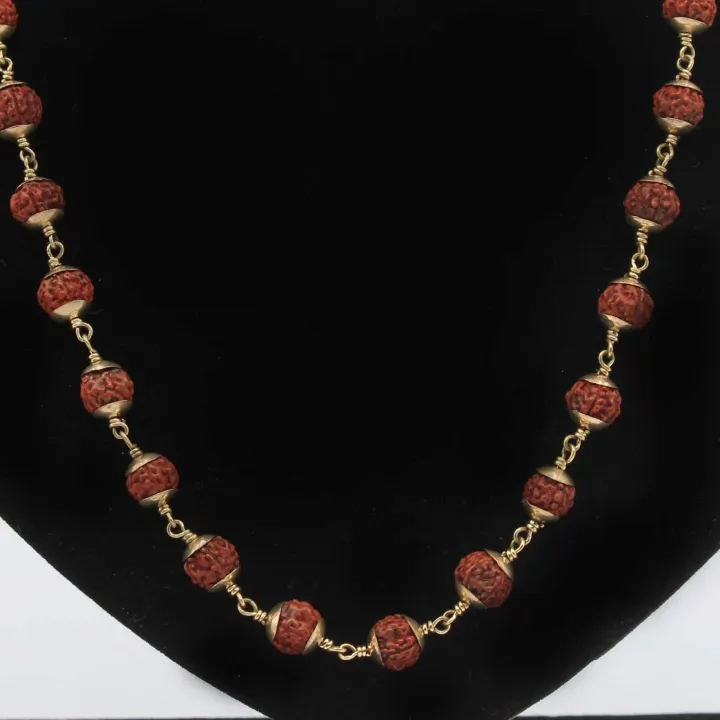 Astha Dhatu 54 Rudraksha Mala with Siddhi (14")– Spiritual Power, Prosperity & Protection