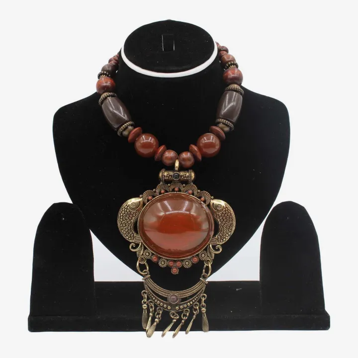 Brown/Brass Color Astha Dhatu Mala/Necklace for Women (10") – Spiritual Protection, Prosperity & Inner Strength