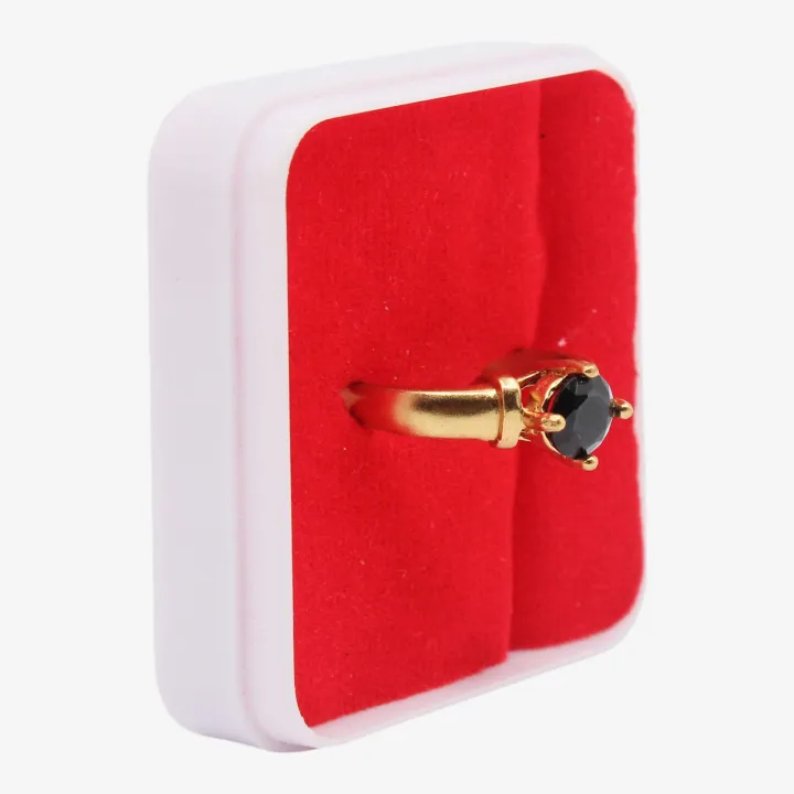 Unisex Golden Color Stoned Ashta Dhatu Ring (Size 18)