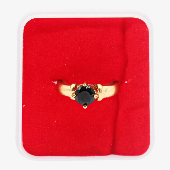 Unisex Golden Color Stoned Ashta Dhatu Ring (Size 18)