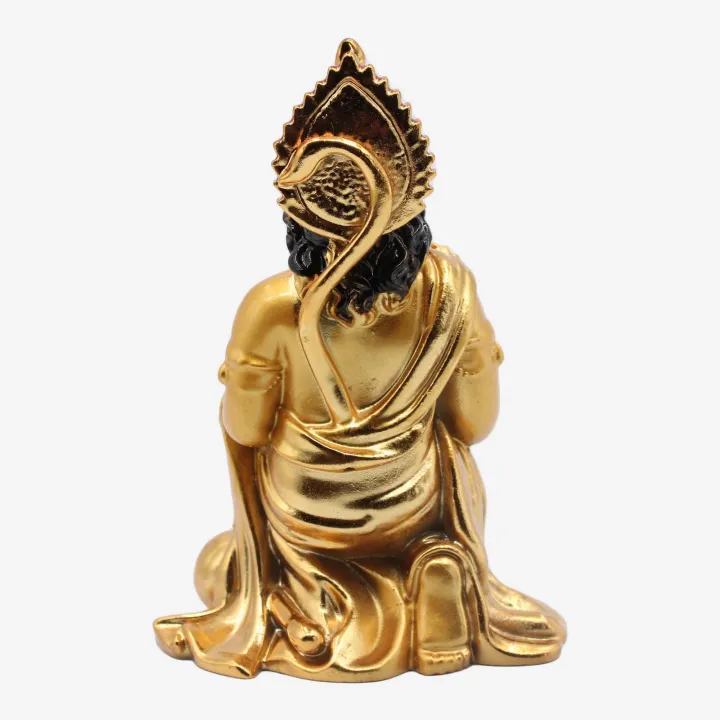 Golden Color Hanuman Statue (4”) – Strength, Protection & Courage Figurine